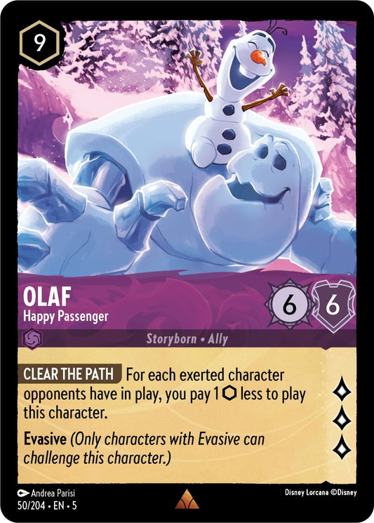 Disney Lorcana - Olaf - Happy Passenger (50/204) (Shimmering Skies)