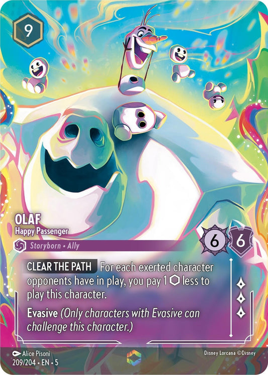 Disney Lorcana - Olaf - Happy Passenger (Enchanted) (209/204) (Shimmering Skies)