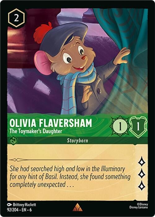 Disney Lorcana - Olivia Flaversham - The Toymaker's Daughter (92/204) (Azurite Sea)