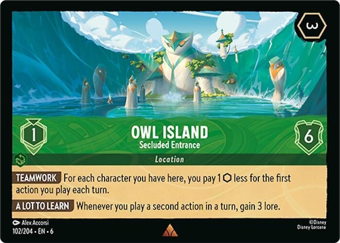 Disney Lorcana - Owl Island - Secluded Entrance (102/204) (Azurite Sea)