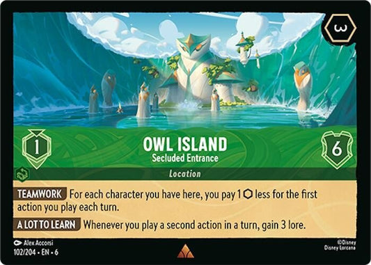 Disney Lorcana - Owl Island - Secluded Entrance (102/204) (Azurite Sea)