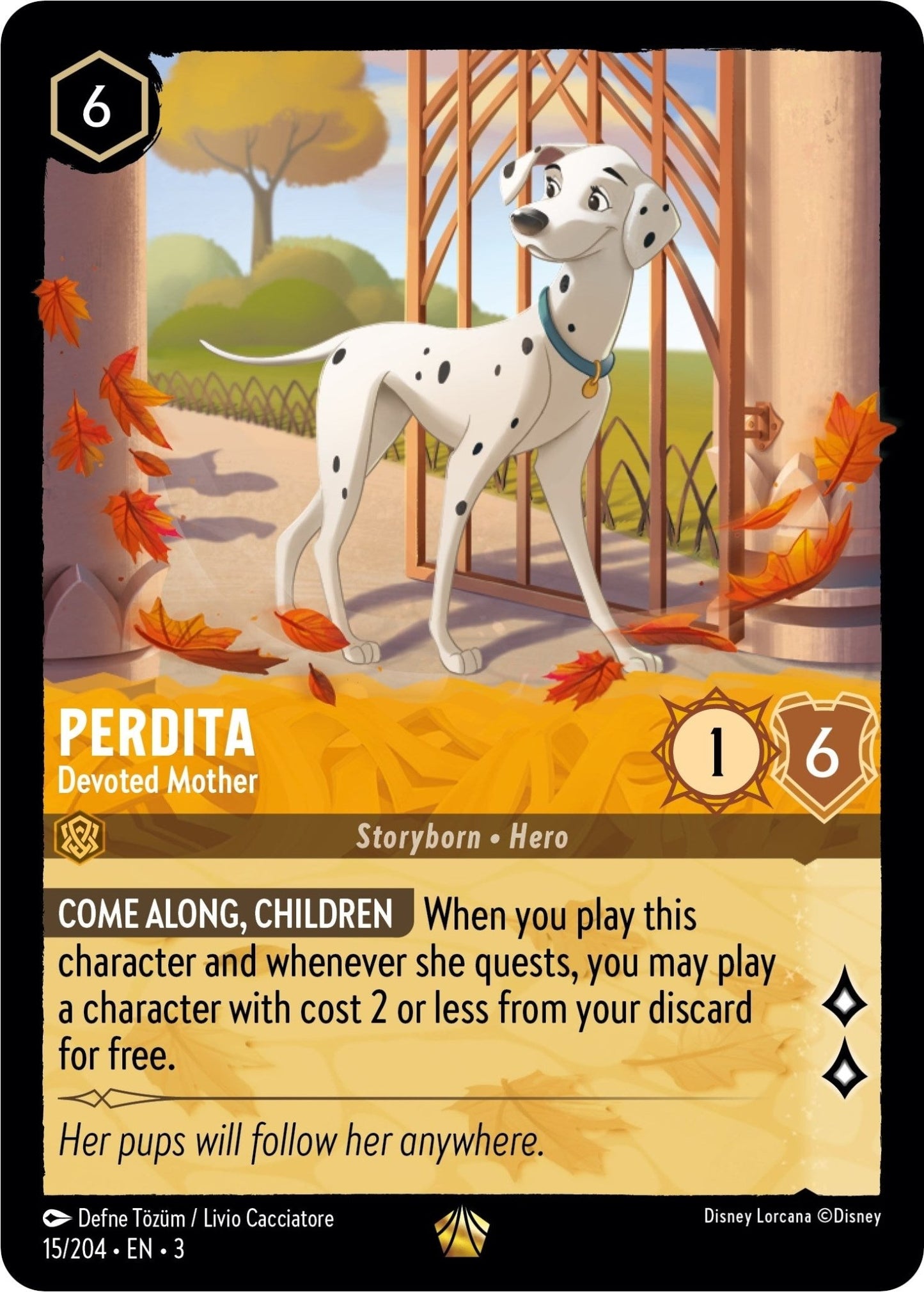 Disney Lorcana - Perdita - Devoted Mother (15/204) (Into the Inklands)