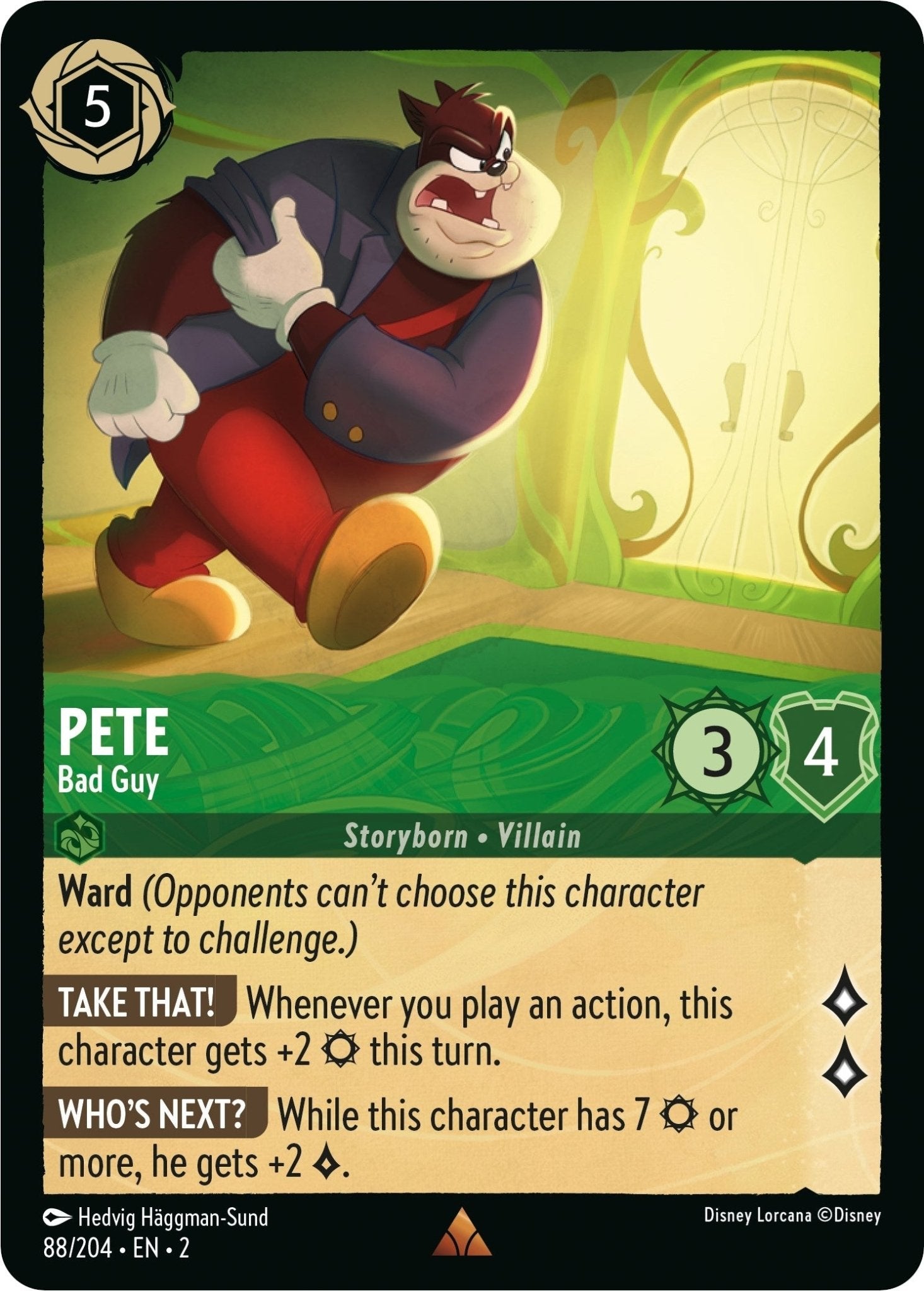 Disney Lorcana - Pete - Bad Guy (88/204) (Rise of the Floodborn)