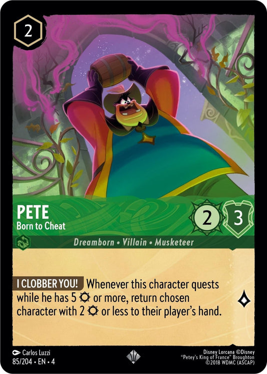 Disney Lorcana - Pete - Born to Cheat (85/204) (Ursula's Return)