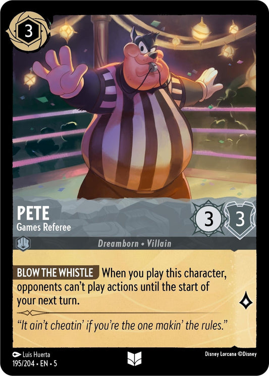 Disney Lorcana - Pete - Games Referee (195/204) (Shimmering Skies)