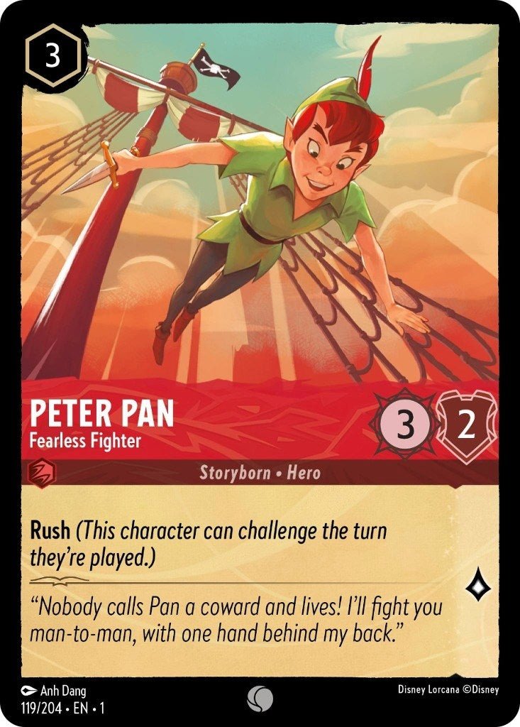 Disney Lorcana - Peter Pan - Fearless Fighter (119/204) (The First Chapter)