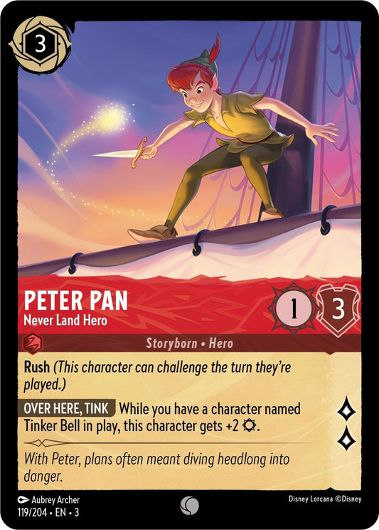 Disney Lorcana - Peter Pan - Never Land Hero (119/204) (Into the Inklands)