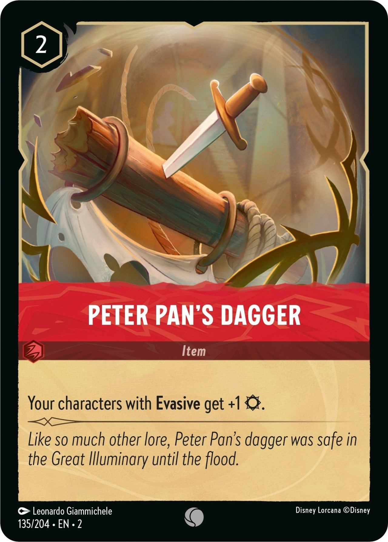 Peter Pan's Dagger (135/204) (Rise of the Floodborn) by LAB7 Malta, Europe