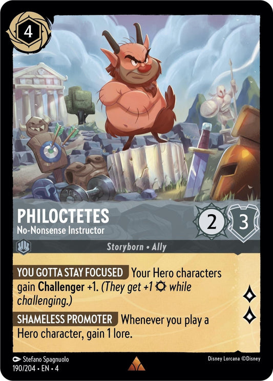 Disney Lorcana - Philoctetes - No - Nonsense Instructor (190/204) (Ursula's Return)