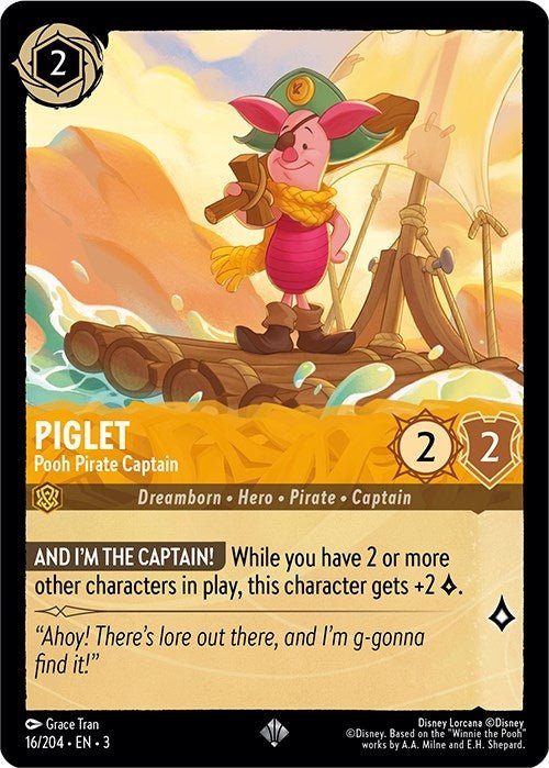 Disney Lorcana - Piglet - Pooh Pirate Captain (16/204) (Into the Inklands)