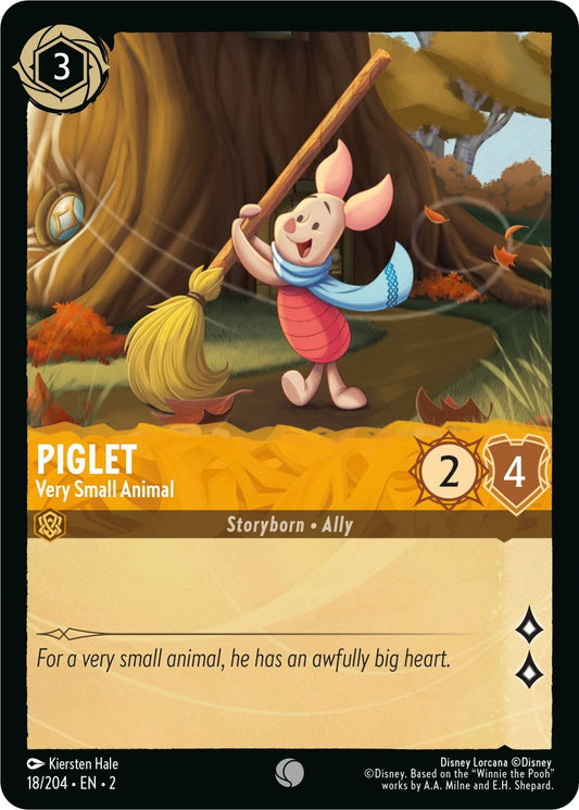 Disney Lorcana - Piglet - Very Small Animal (18/204) (Rise of the Floodborn)