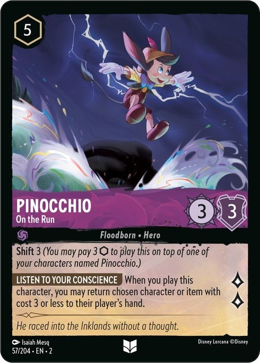 Disney Lorcana - Pinocchio - On the Run (57/204) (Rise of the Floodborn)