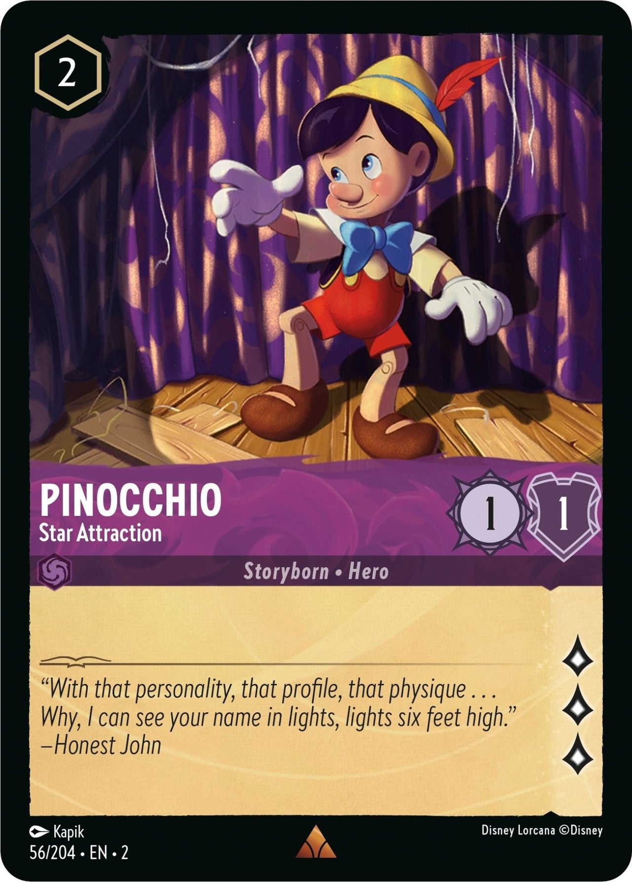 Pinocchio - Star Attraction (56/204) (Rise of the Floodborn) by LAB7 Malta, Europe
