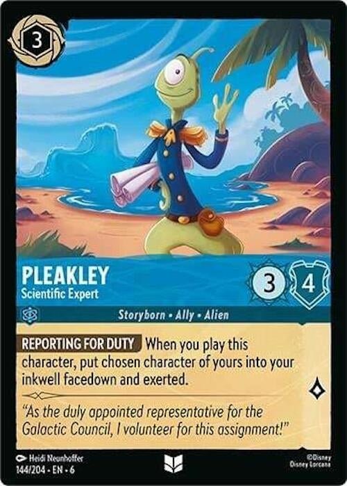 Disney Lorcana - Pleakley - Scientific Expert (144/204) (Azurite Sea)