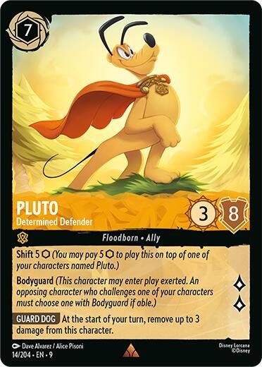 Disney Lorcana - Pluto - Determined Defender (14/204) (Fabled)