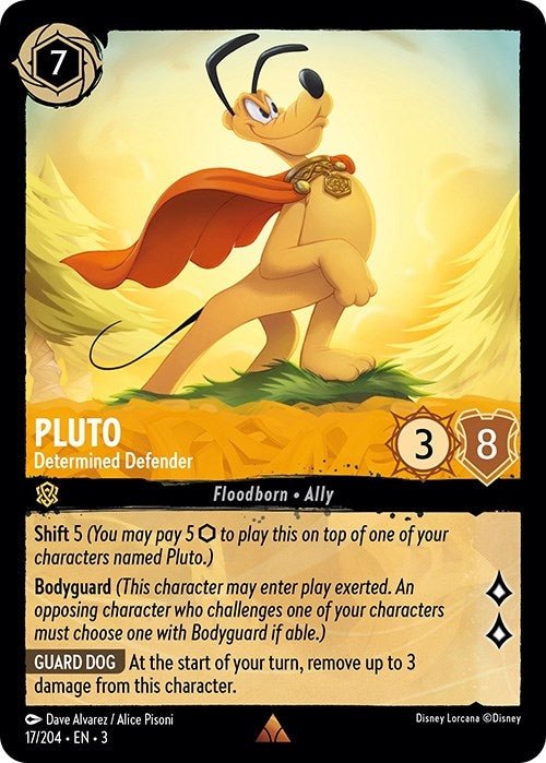 Disney Lorcana - Pluto - Determined Defender (17/204) (Into the Inklands)