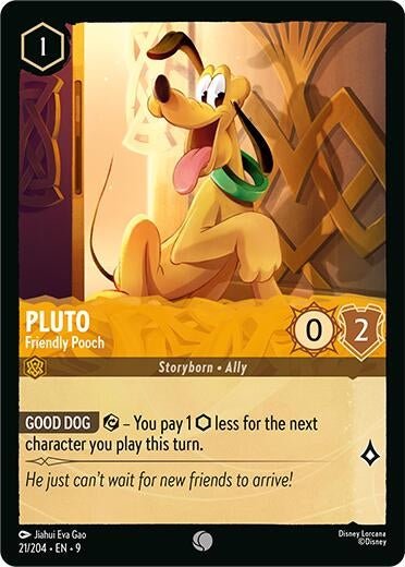 Disney Lorcana - Pluto - Friendly Pooch (21/204) (Fabled)
