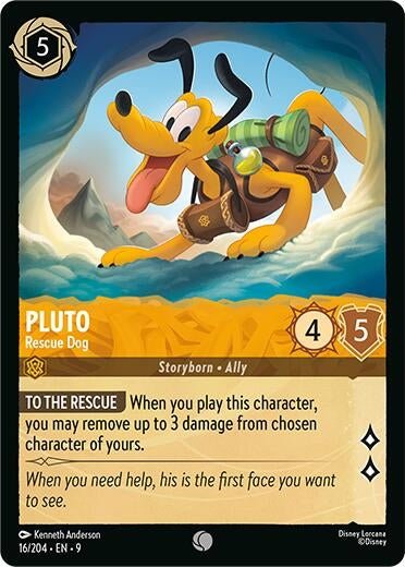 Disney Lorcana - Pluto - Rescue Dog (16/204) (Fabled)