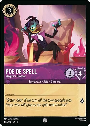 Disney Lorcana - Poe De Spell - Magica's Brother (58/204) (Reign of Jafar)