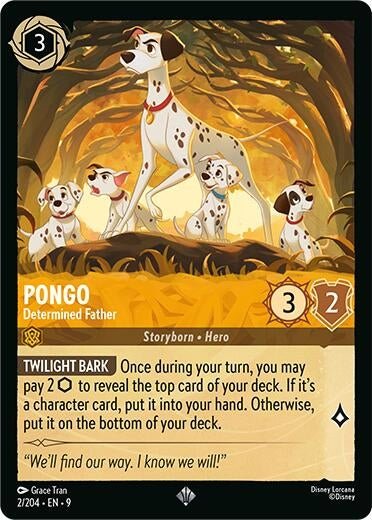 Disney Lorcana - Pongo - Determined Father (2/204) (Fabled)