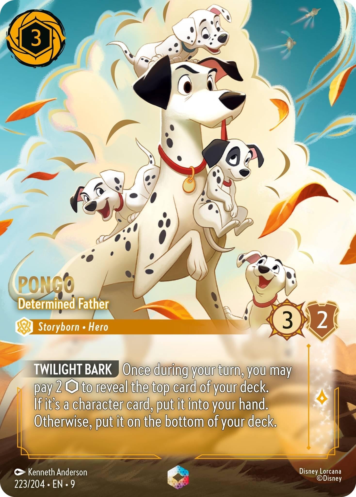 Disney Lorcana - Pongo - Determined Father (Enchanted) (223/204) (Fabled)
