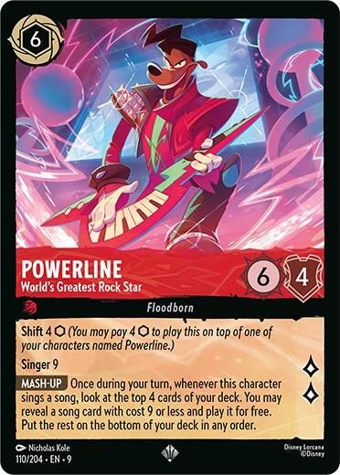 Disney Lorcana - Powerline - World's Greatest Rock Star (110/204) (Fabled)