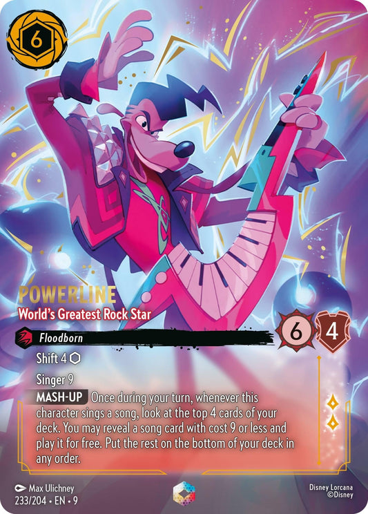 Disney Lorcana - Powerline - World's Greatest Rock Star (Enchanted) (233/204) (Fabled)