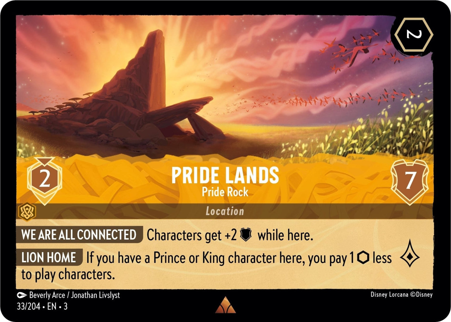 Disney Lorcana - Pride Lands - Pride Rock (33/204) (Into the Inklands)
