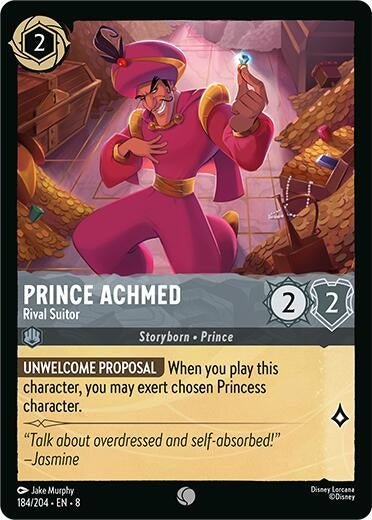 Disney Lorcana - Prince Achmed - Rival Suitor (184/204) (Reign of Jafar)