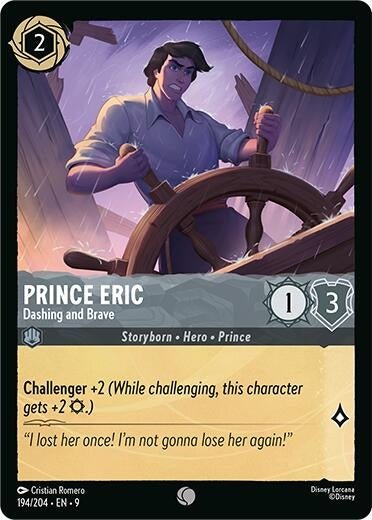 Disney Lorcana - Prince Eric - Dashing and Brave (194/204) (Fabled)