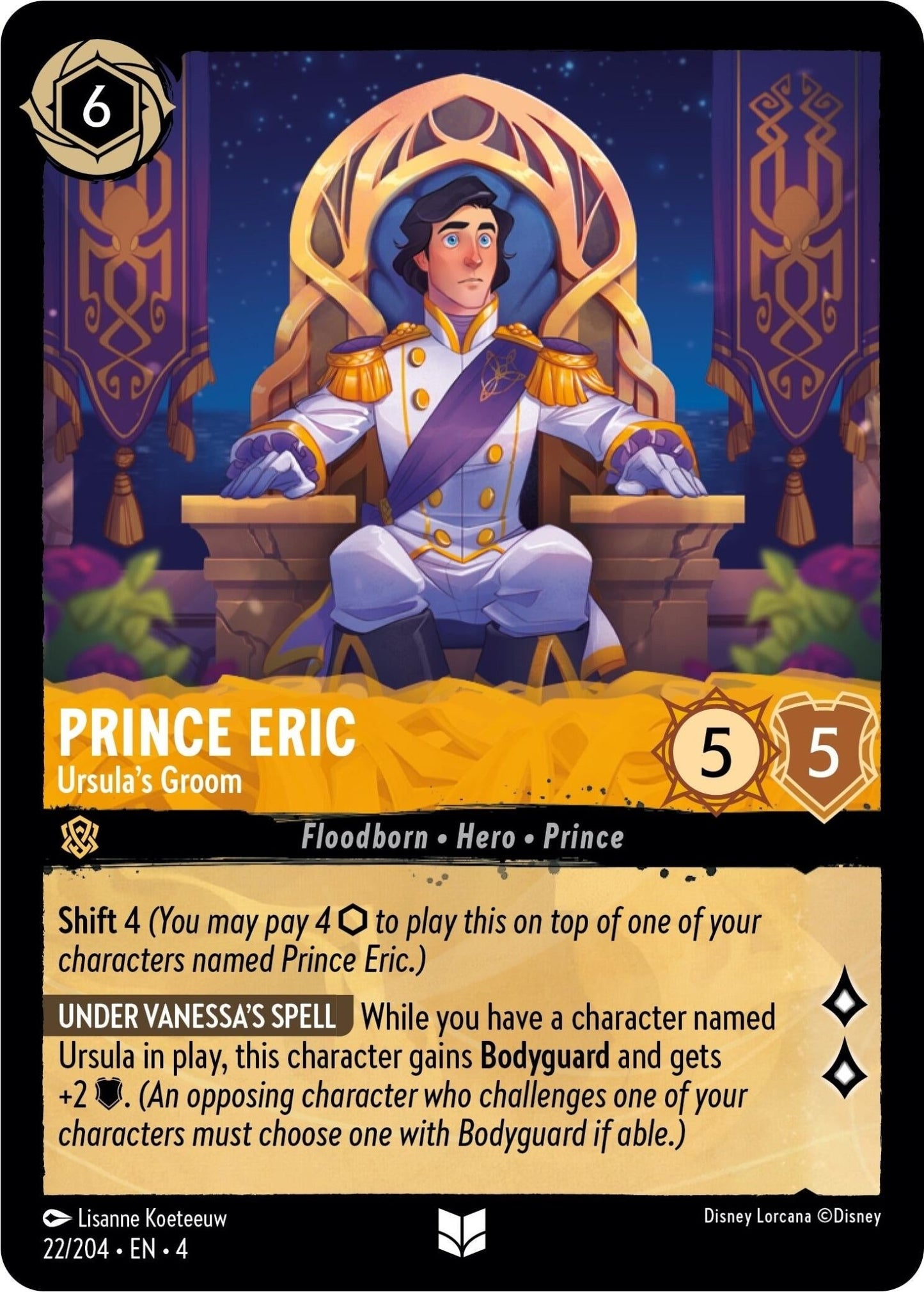 Disney Lorcana - Prince Eric - Ursula's Groom (22/204) (Ursula's Return)