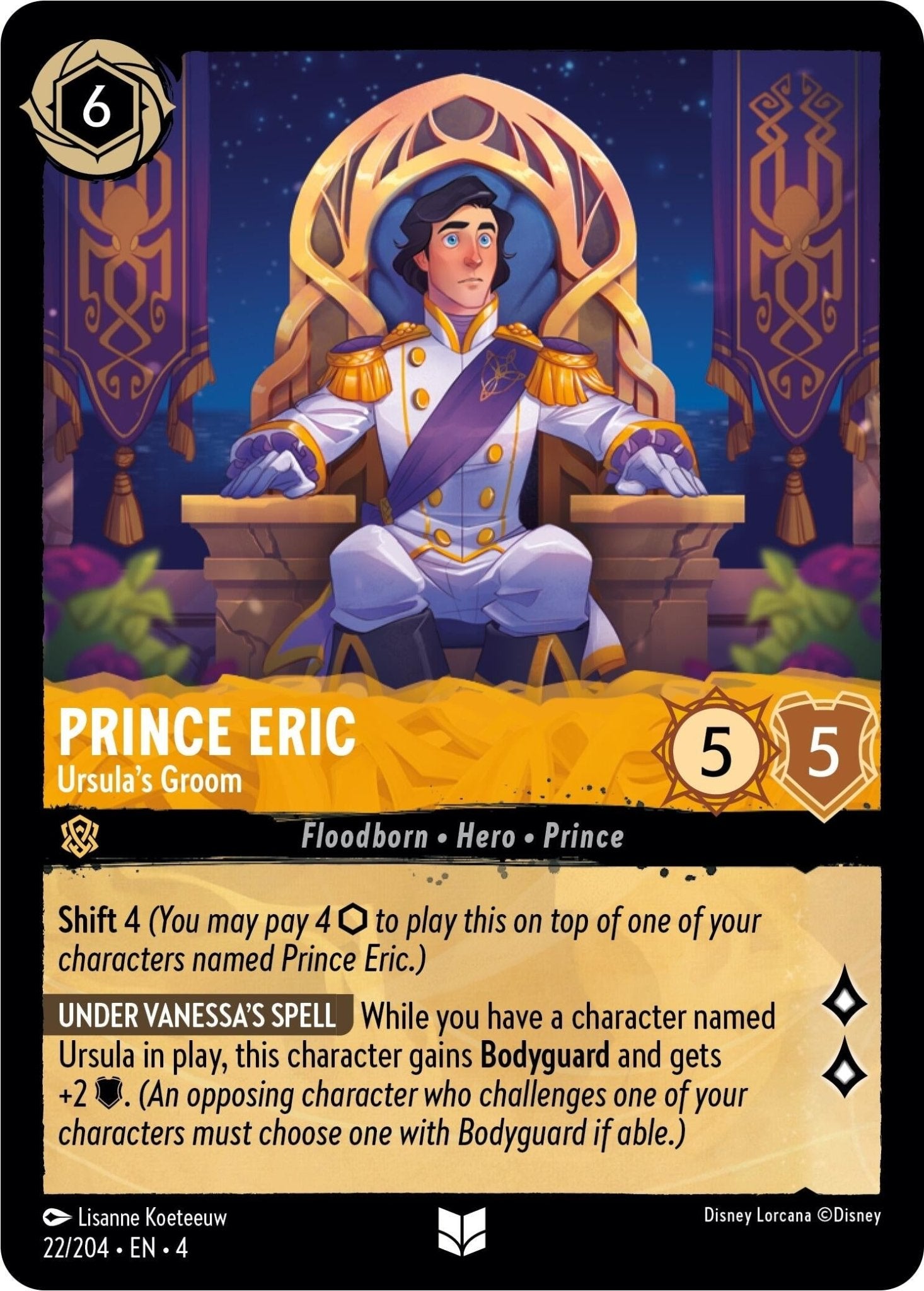 Disney Lorcana - Prince Eric - Ursula's Groom (22/204) (Ursula's Return)