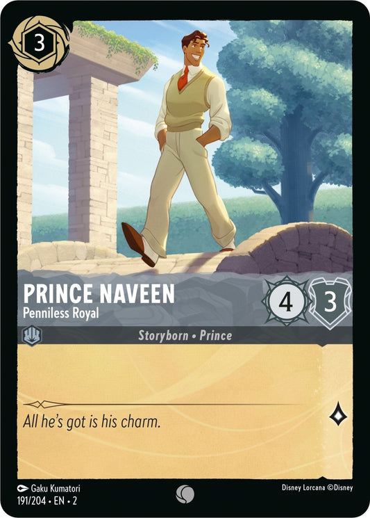 Disney Lorcana - Prince Naveen - Penniless Royal (191/204) (Rise of the Floodborn)