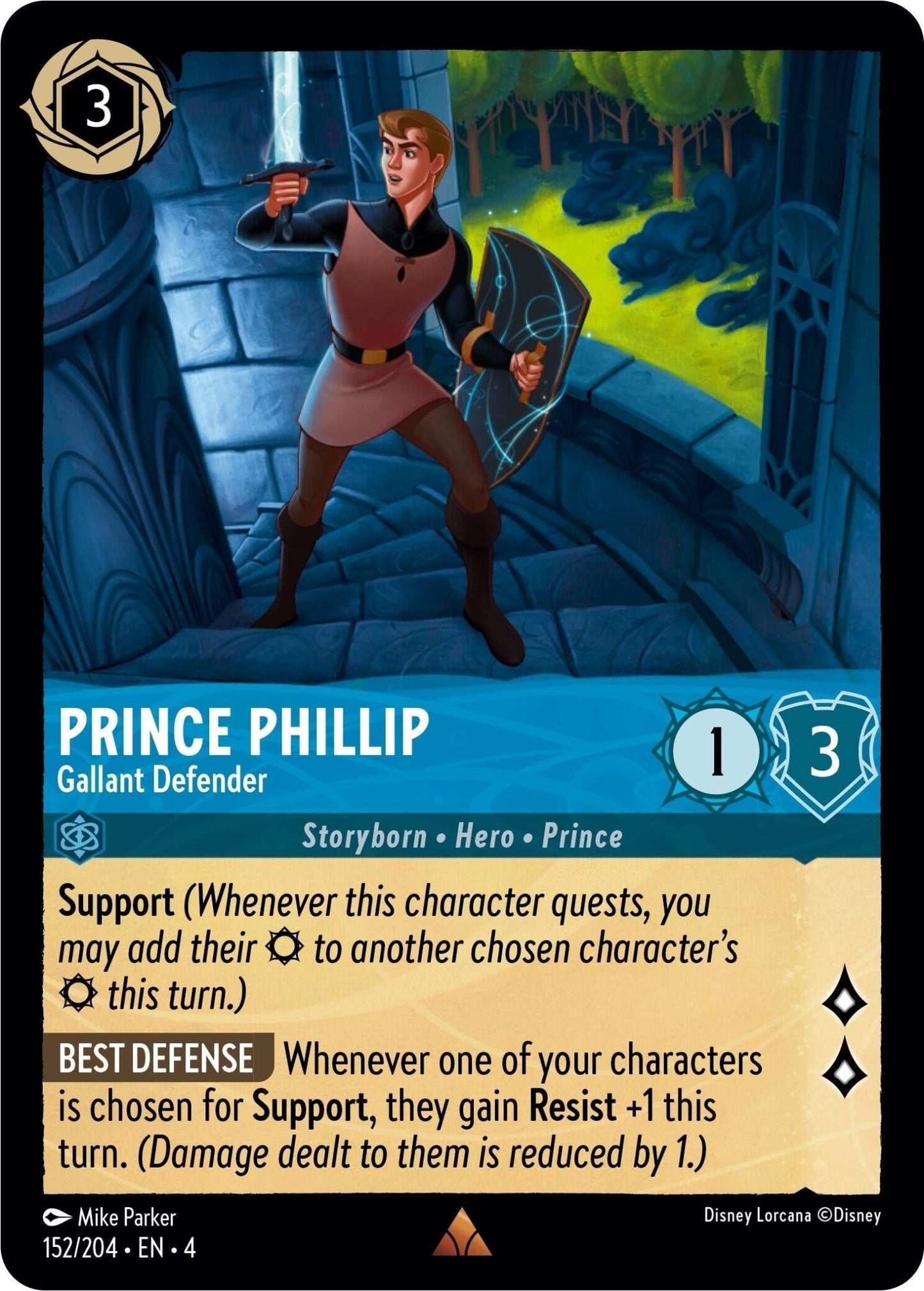 Disney Lorcana - Prince Phillip - Gallant Defender (152/204) (Ursula's Return)