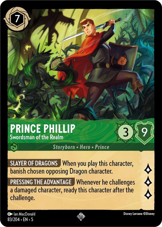 Disney Lorcana - Prince Phillip - Swordsman of the Realm (83/204) (Shimmering Skies)
