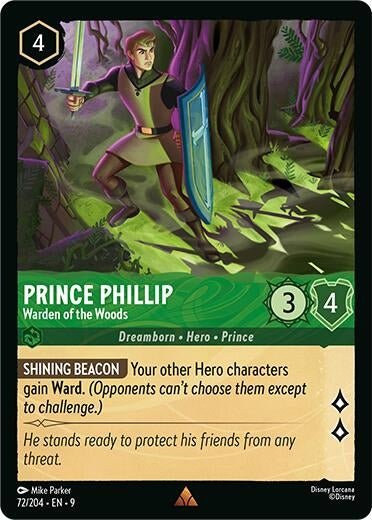 Disney Lorcana - Prince Phillip - Warden of the Woods (72/204) (Fabled)