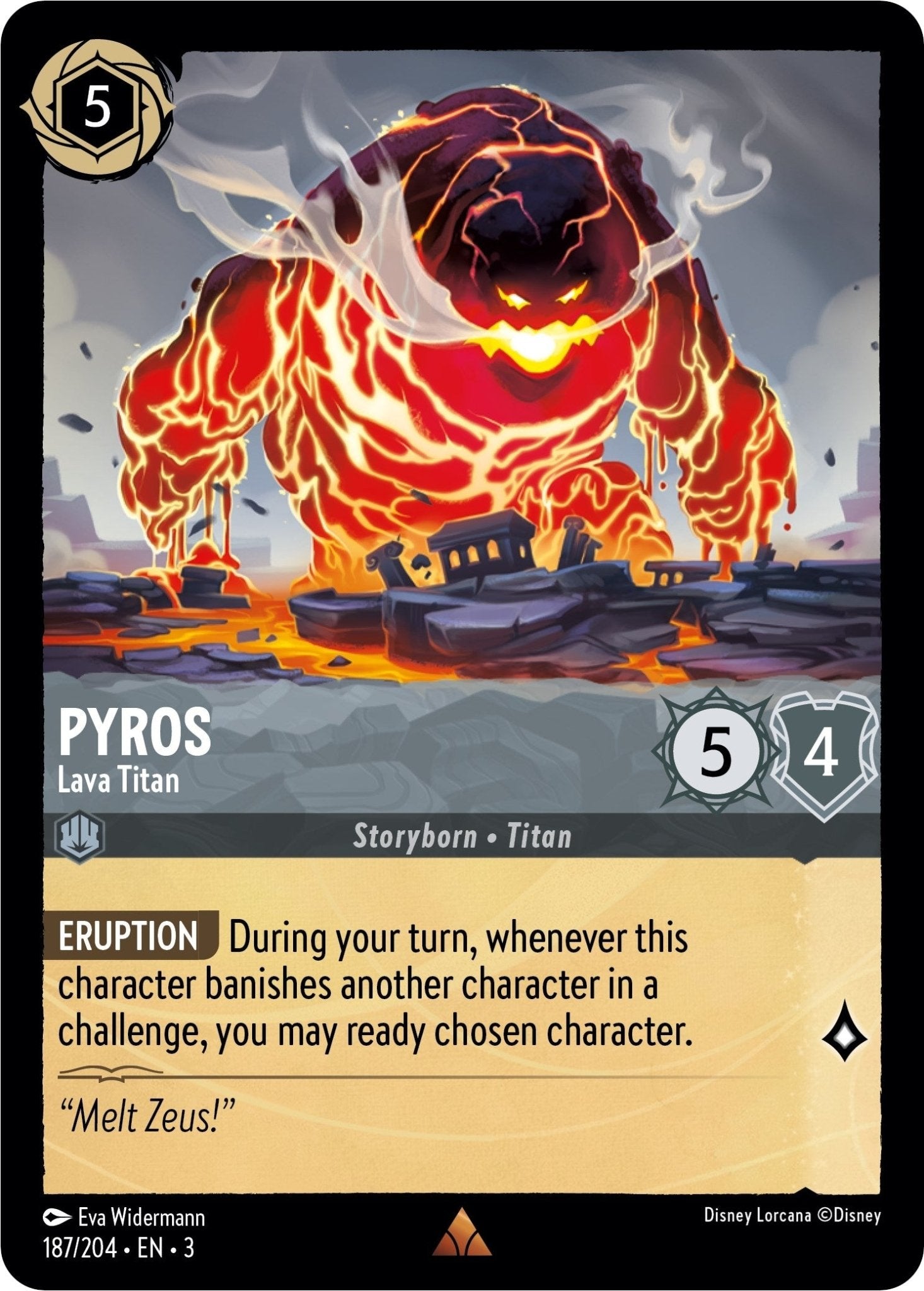 Disney Lorcana - Pyros - Lava Titan (187/204) (Into the Inklands)