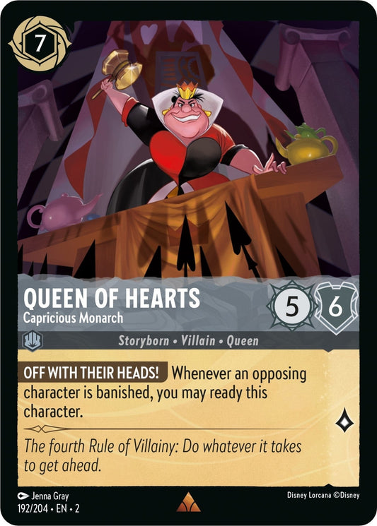Disney Lorcana - Queen of Hearts - Capricious Monarch (192/204) (Rise of the Floodborn)