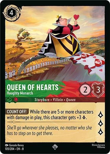 Disney Lorcana - Queen of Hearts - Haughty Monarch (105/204) (Reign of Jafar)