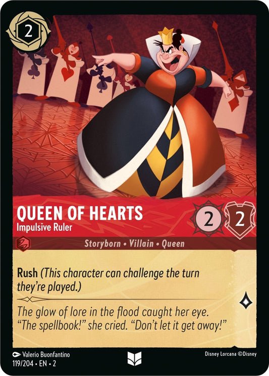 Disney Lorcana - Queen of Hearts - Impulsive Ruler (119/204) (Rise of the Floodborn)