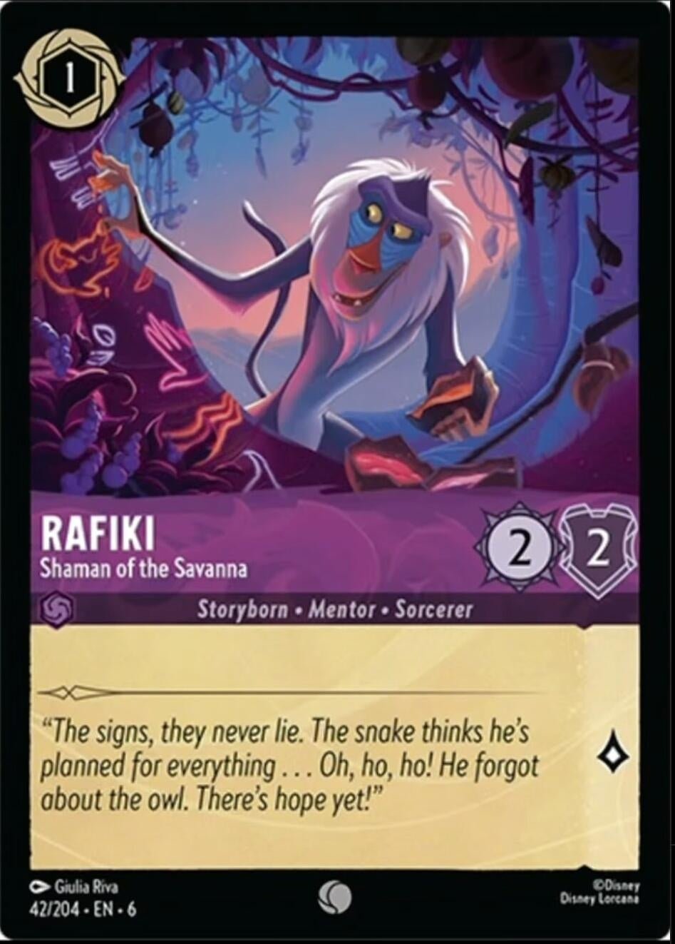 Rafiki - Shaman of the Savanna (42/204) (Azurite Sea) by LAB7 Malta, Europe