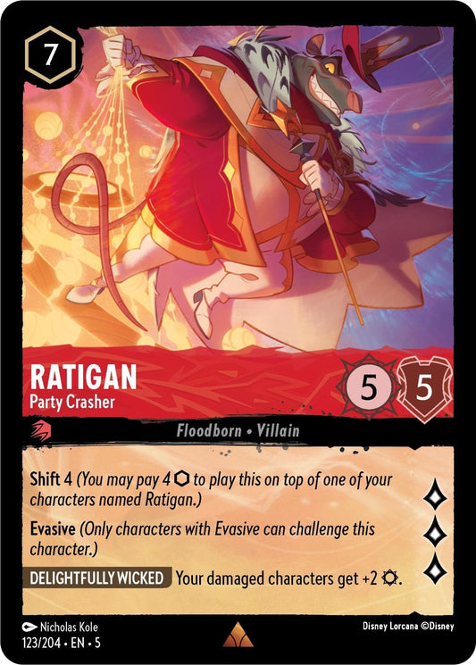Disney Lorcana - Ratigan - Party Crasher (123/204) (Shimmering Skies)