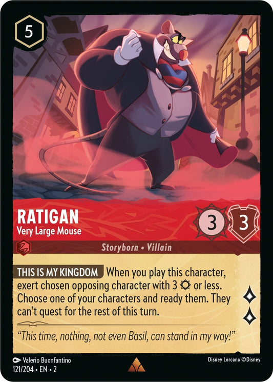 Disney Lorcana - Ratigan - Very Large Mouse (121/204) (Rise of the Floodborn)