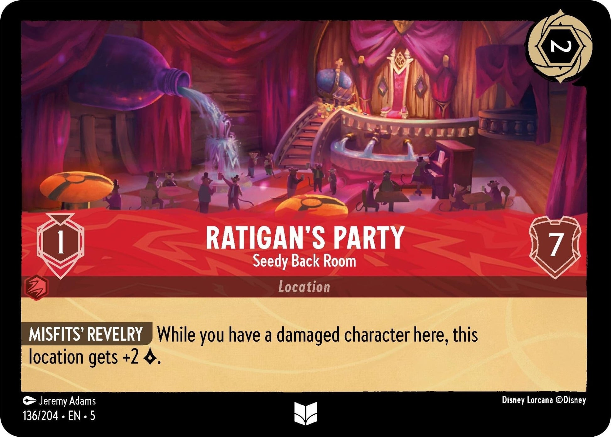 Disney Lorcana - Ratigan's Party - Seedy Back Room (136/204) (Shimmering Skies)