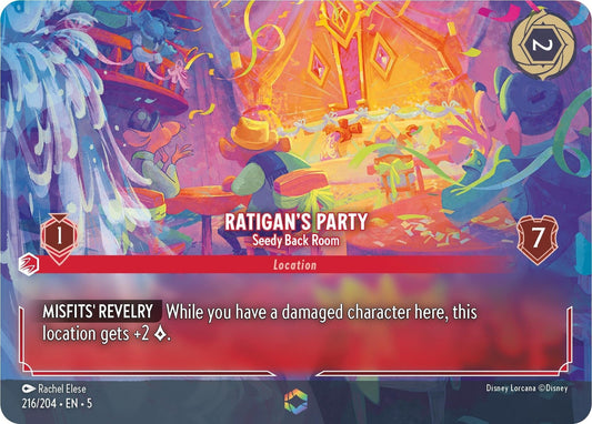 Disney Lorcana - Ratigan's Party - Seedy Back Room (Enchanted) (216/204) (Shimmering Skies)