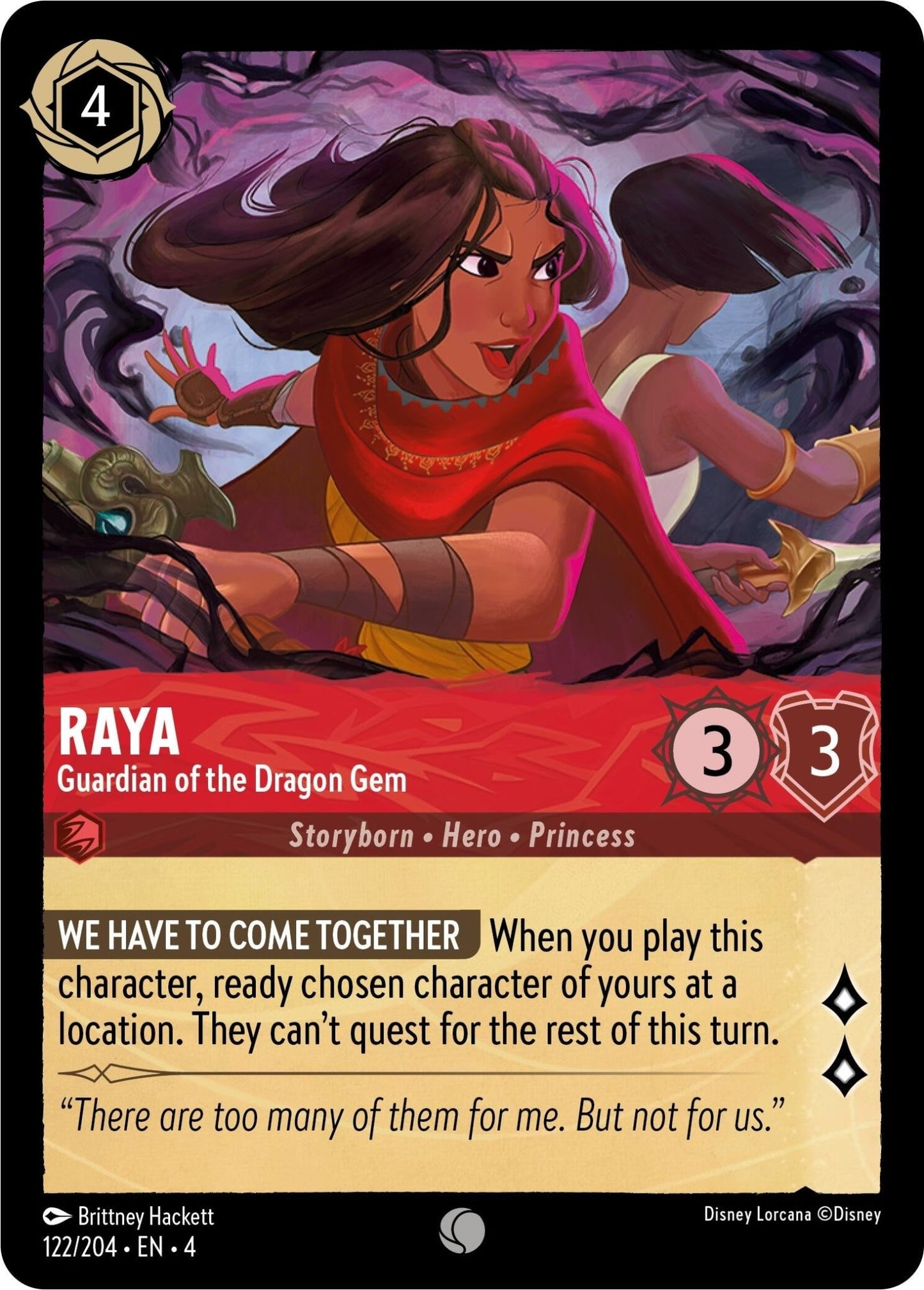 Disney Lorcana - Raya - Guardian of the Dragon Gem (122/204) (Ursula's Return)