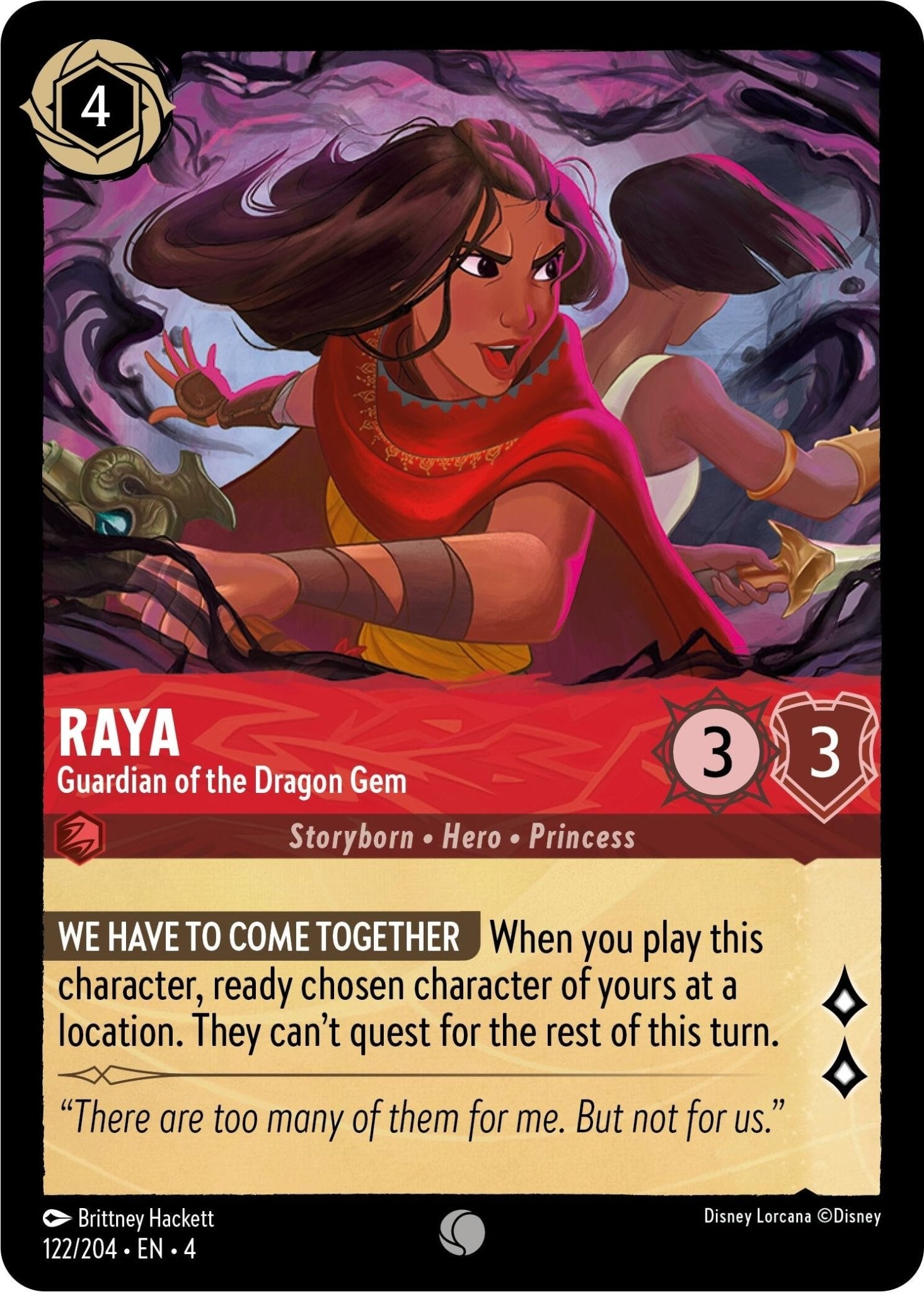 Disney Lorcana - Raya - Guardian of the Dragon Gem (122/204) (Ursula's Return)