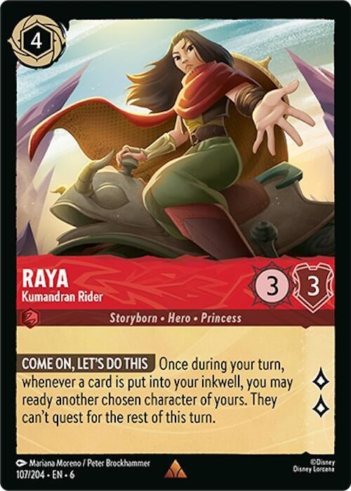 Disney Lorcana - Raya - Kumandran Rider (107/204) (Azurite Sea)