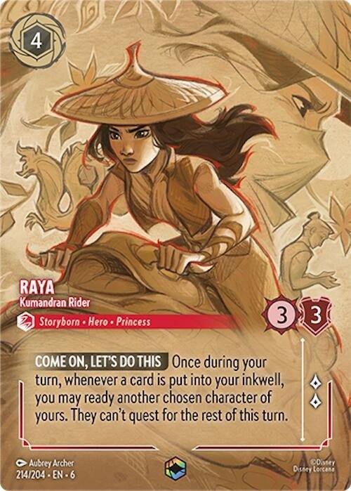 Disney Lorcana - Raya - Kumandran Rider (Enchanted) (214/204) (Azurite Sea)