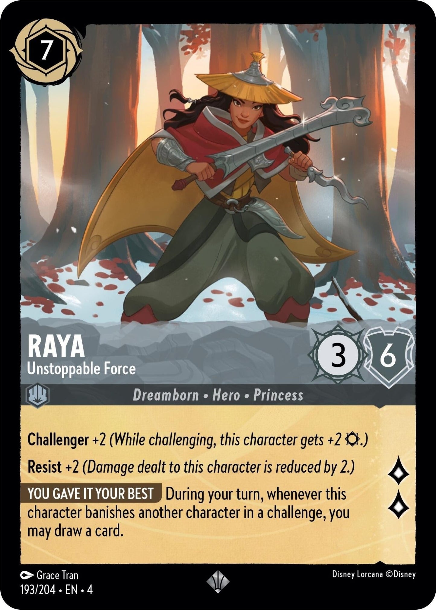 Disney Lorcana - Raya - Unstoppable Force (193/204) (Ursula's Return)